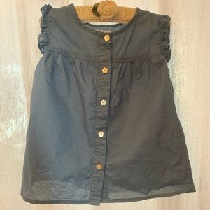Olive Juice Blue Ruffle Sleeve Blouse